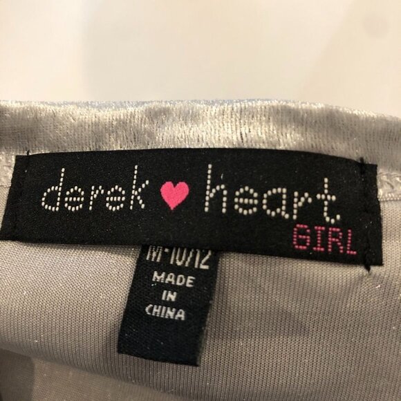 Derek Heart Crushed Velvet Short Sleeve Gray 10 12 Medium Flower Rebel - Picture 3 of 4